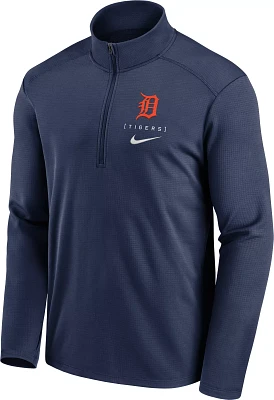 Nike Men's Detroit Tigers Navy Logo Pacer Quarter-Zip Pullover