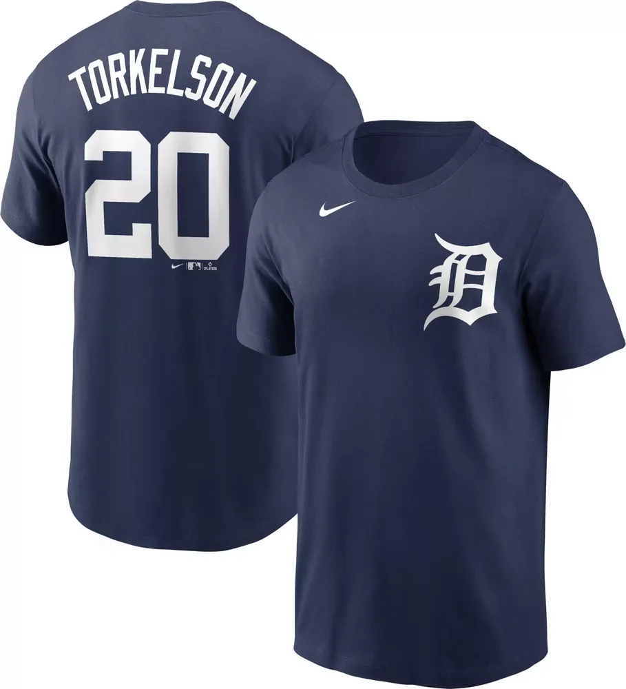 Nike Men's Detroit Tigers Spencer Torkelson #20 Navy T-Shirt