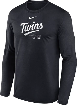 Nike Men's Minnesota Twins Blue Authentic Collection Issue Long Sleeve T-Shirt