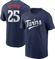 Nike Men's Minnesota Twins Byron Buxton #25 Navy T-Shirt