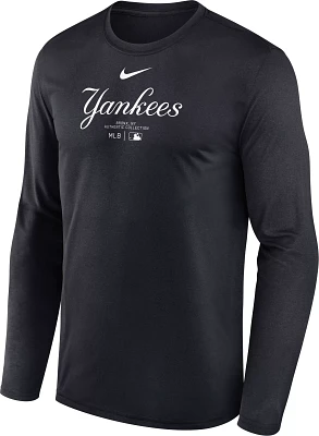 Nike Men's New York Yankees Blue Authentic Collection Issue Long Sleeve T-Shirt