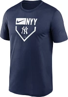 Nike Men's New York Yankees Navy Plate Legend T-Shirt