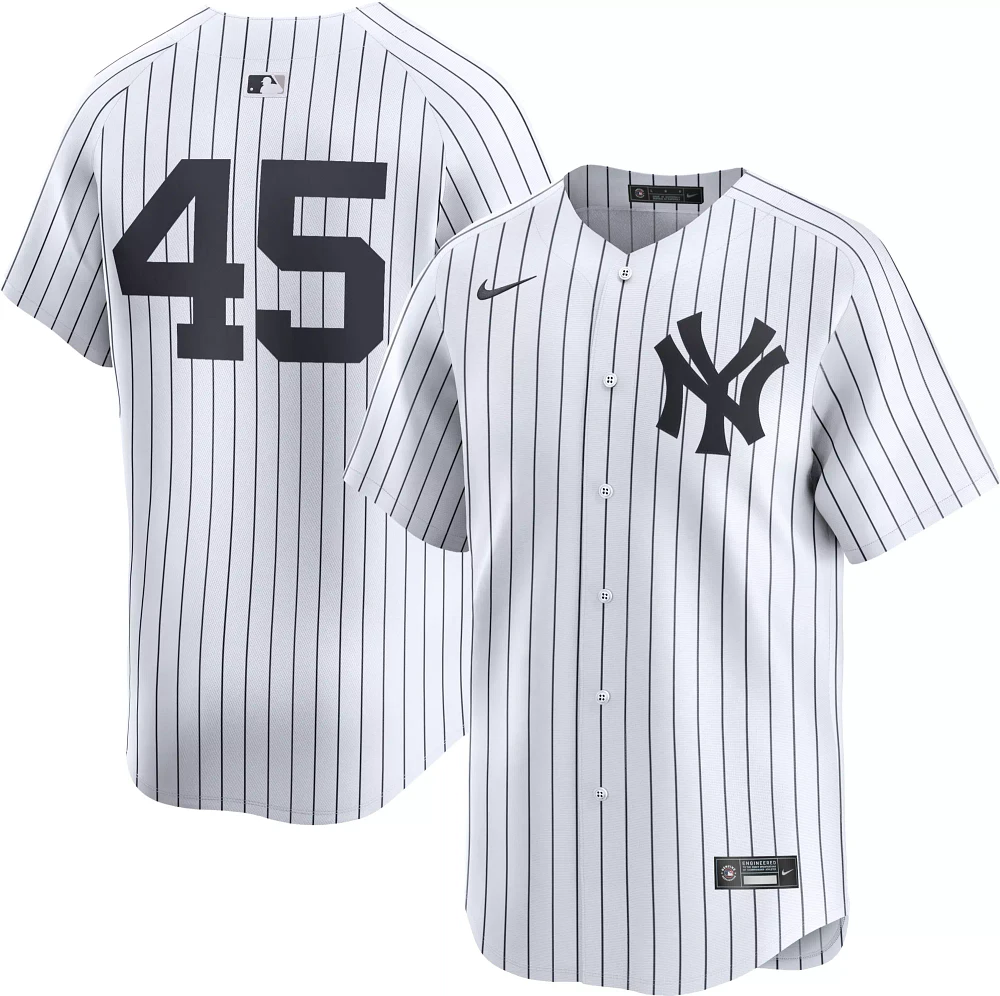 Nike Men's New York Yankees Gerrit Cole #45 White Limited Vapor Jersey