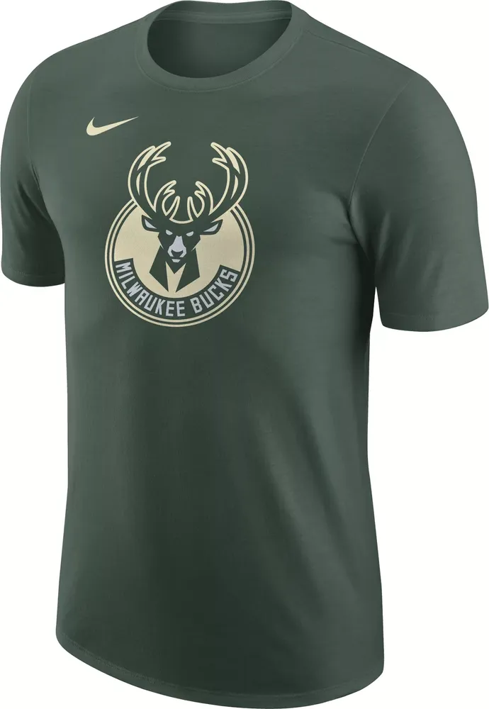 Nike Men's Milwaukee Bucks Green Essential Logo T-Shirt