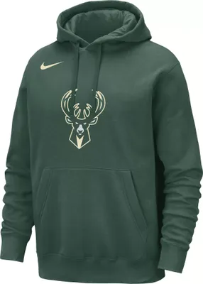 Nike Men's Milwaukee Bucks Green Logo Hoodie