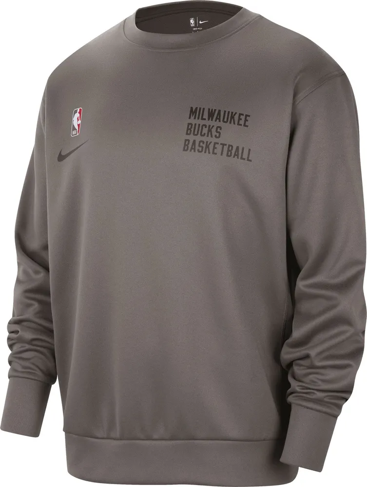 Nike Men's Milwaukee Bucks Green Spotlight Crewneck Sweatshirt