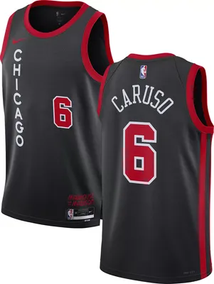 Nike Men's 2023-24 City Edition Chicago Bulls Alex Caruso #6 Black Swingman Jersey