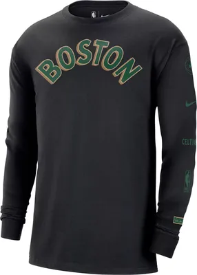 Nike Men's 2023-24 City Edition Boston Celtics Courtside M90 Long Sleeve Logo T-Shirt