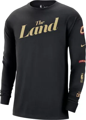 Nike Men's 2023-24 City Edition Cleveland Cavaliers Courtside M90 Long Sleeve Logo T-Shirt