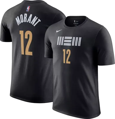 Nike Men's 2023-24 City Edition Memphis Grizzlies Ja Morant #12 Black T-Shirt