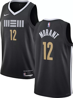 Nike Men's 2023-24 City Edition Memphis Grizzlies Ja Morant #12 Black Swingman Jersey