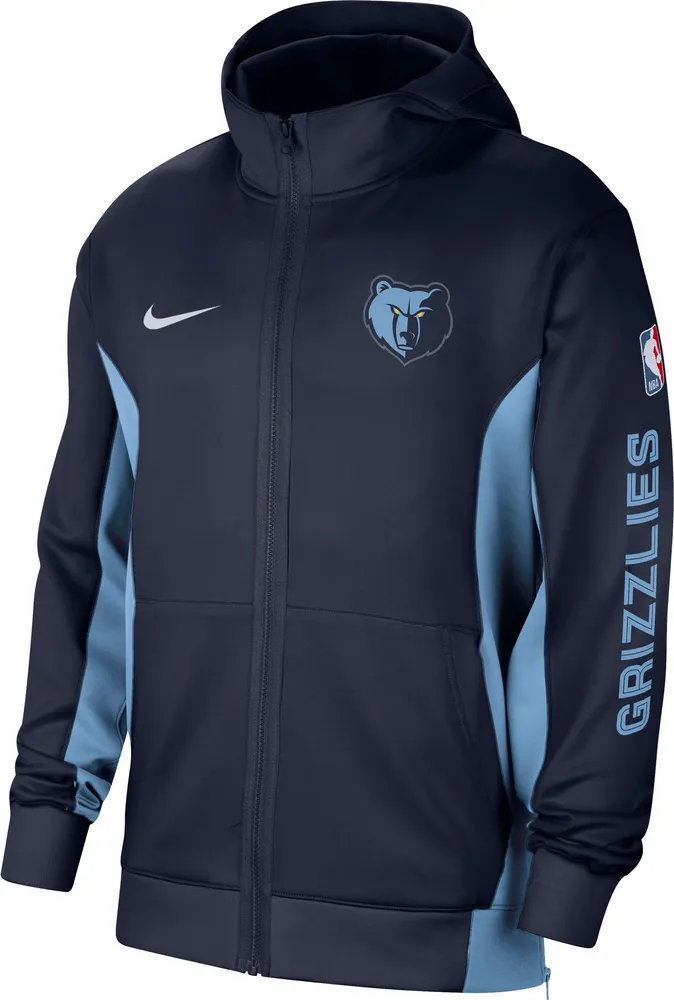 Nike Men's Memphis Grizzlies Navy Showtime Full Zip Hoodie