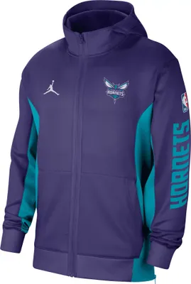 Nike Men's Charlotte Hornets Purple Showtime Full Zip Hoodie