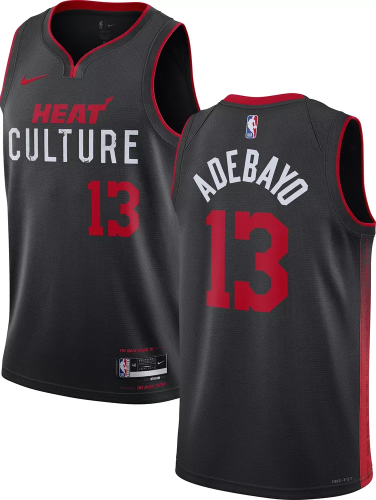 Nike Men's 2023-24 City Edition Miami Heat Bam Adebayo #13 Black Swingman Jersey