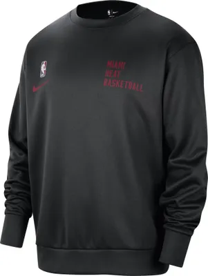 Nike Men's Miami Heat Black Spotlight Crewneck Sweatshirt