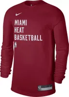 Nike Men's Miami Heat Red Practice Long Sleeve T-Shirt