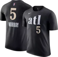 Nike Men's 2023-24 City Edition Atlanta Hawks Dejounte Murray #5 Black T-Shirt