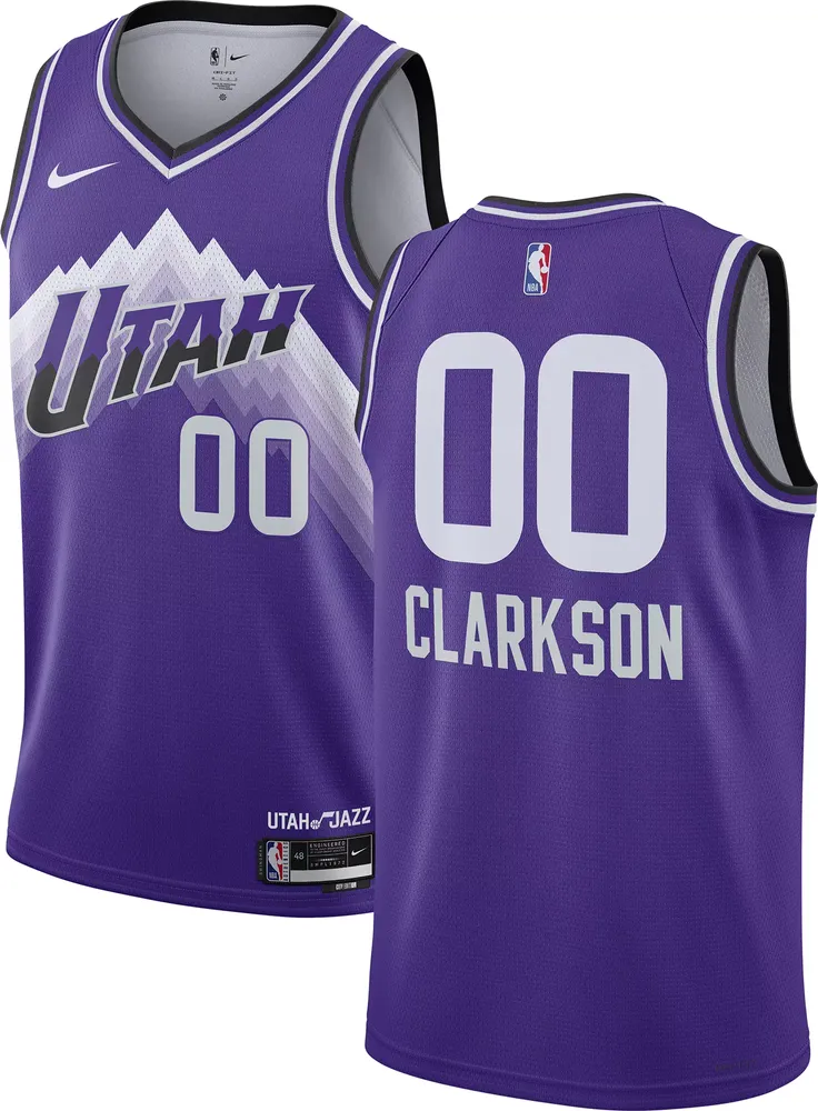 Nike Men's 2023-24 City Edition Utah Jazz Jordan Clarkson #00 Purple Swingman Jersey