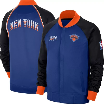 Nike Men's 2023-24 City Edition New York Knicks Blue Showtime Full Zip Jacket