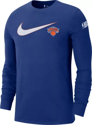 Nike Men's New York Knicks Essential Swish Long Sleeve T-Shirt