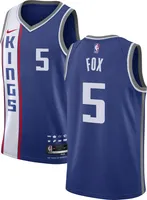 Nike Men's 2023-24 City Edition Sacramento Kings De'Aaron Fox #5 Blue Swingman Jersey