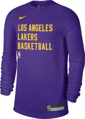Nike Men's Los Angeles Lakers Purple Practice Long Sleeve T-Shirt