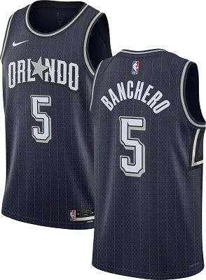 Nike Men's 2023-24 City Edition Orlando Magic Paulo Banchero #5 Navy Swingman Jersey