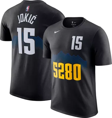 Nike Men's 2023-24 City Edition Denver Nuggets Nikola Jokic #15 Black T-Shirt