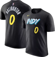 Nike Men's 2023-24 City Edition Indiana Pacers Tyrese Haliburton #0 Black T-Shirt