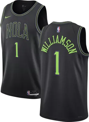 Nike Men's 2023-24 City Edition New Orleans Pelicans Zion Williamson #1 Black Swingman Jersey