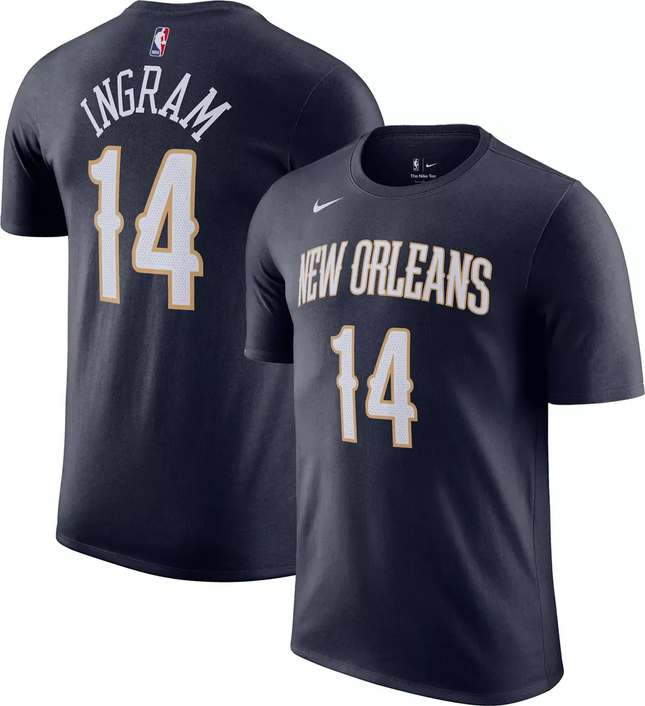 Nike Men's New Orleans Pelicans Brandon Ingram #14 Navy T-Shirt