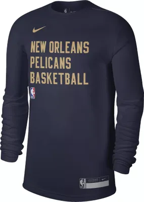 Nike Men's New Orleans Pelicans Navy Practice Long Sleeve T-Shirt