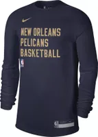 Nike Men's New Orleans Pelicans Navy Practice Long Sleeve T-Shirt