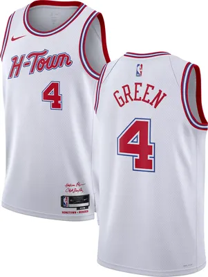 Nike Men's 2023-24 City Edition Houston Rockets Jalen Green #4 White Swingman Jersey