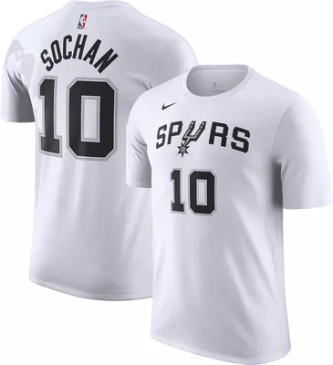 Nike Men's San Antonio Spurs Jeremy Sochan #10 White T-Shirt