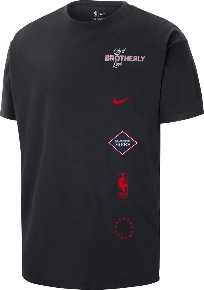 Nike Men's 2023-24 City Edition Philadelphia 76ers Courtside M90 Logo T-Shirt