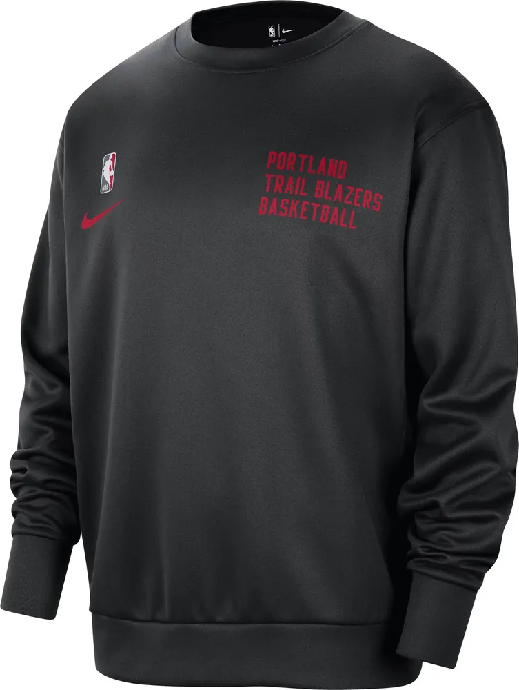 Nike Men's Portland Trail Blazers Black Spotlight Crewneck Sweatshirt