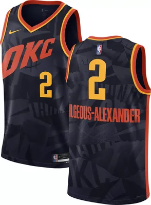 Nike Men's 2023-24 City Edition Oklahoma City Thunder Shai Gilgeous-Alexander #2 Navy Swingman Jersey