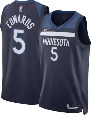 Nike Men's Minnesota Timberwolves Anthony Edwards #5 Navy Swingman Jersey