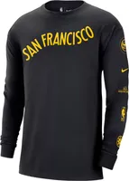 Nike Men's 2023-24 City Edition Golden State Warriors Courtside M90 Long Sleeve Logo T-Shirt