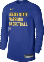 Nike Men's Golden State Warriors Blue Practice Long Sleeve T-Shirt