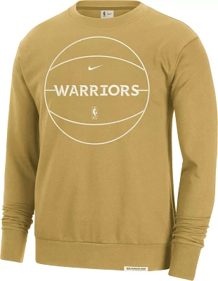 Nike Men's Golden State Warriors Standard Issue Gold Crewneck Sweatshirt