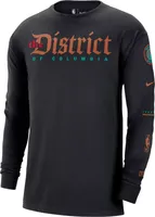 Nike Men's 2023-24 City Edition Washington Wizards Courtside M90 Long Sleeve Logo T-Shirt