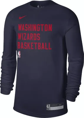 Nike Men's Washington Wizards Navy Practice Long Sleeve T-Shirt