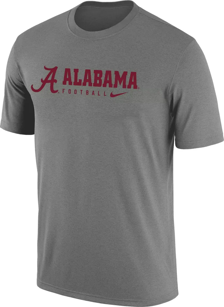 Nike Men's Alabama Crimson Tide Grey Dri-FIT Legend Football Team Issue T-Shirt