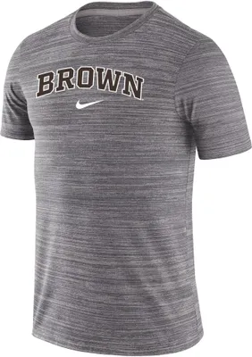 Nike Men's Brown University Bears Grey Dri-FIT Velocity Football Team Issue T-Shirt