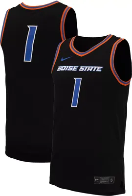 Nike Men's Boise State Broncos #1 Black Alternate Replica Basketball Jersey