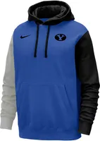 Nike Men's BYU Cougars Colorblock Blue Club Fleece College Pullover Hoodie