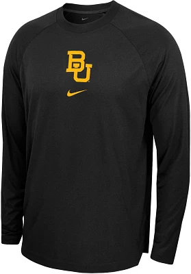 Nike Men's Baylor Bears Black Spotlight Basketball Dri-FIT Long Sleeve Shirt