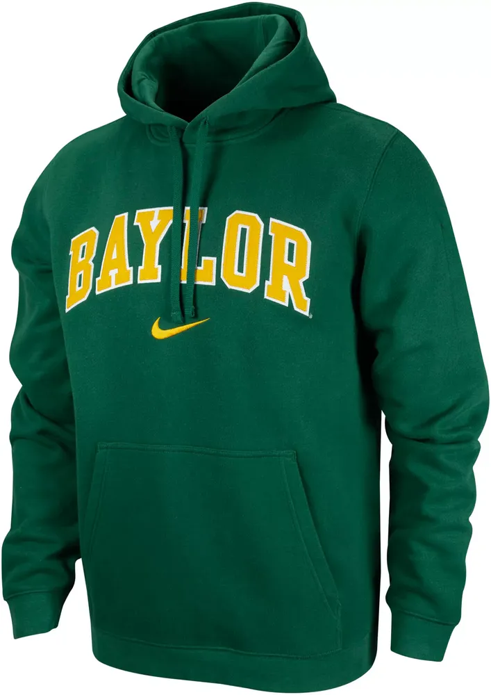Nike Men's Baylor Bears Green Tackle Twill Pullover Hoodie